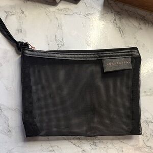 Anastasia Beverly Hills Black Mesh Toiletry Bag